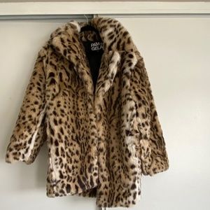 Pam & Gela Leopard Coat Size S